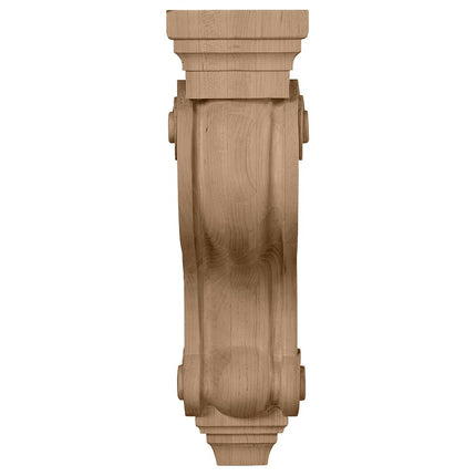 Ekena COR03X08X13HARW 3 7/8-Inch Width x 8-Inch Depth x 13-Inch Height Los Angeles Hollow Back Corbel - Rubber Wood