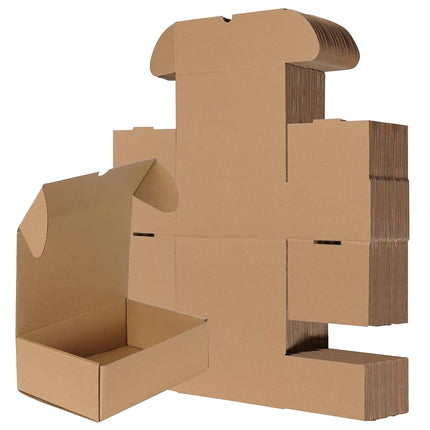 RLAVBL 9x6x3 Inches Shipping Boxes Set of 25, Brow