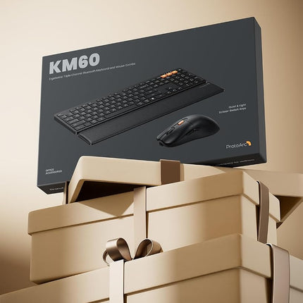 ProtoArc KM60 Bluetooth Wireless Keyboard and Mouse, Rechargeable