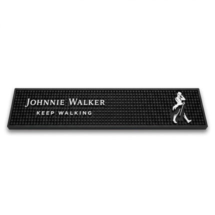 Johnnie Walker Bar Mat Keep Walking Scotch Whisky Spill Mat Rail Drip Mat - 19.25" x 3.5"
