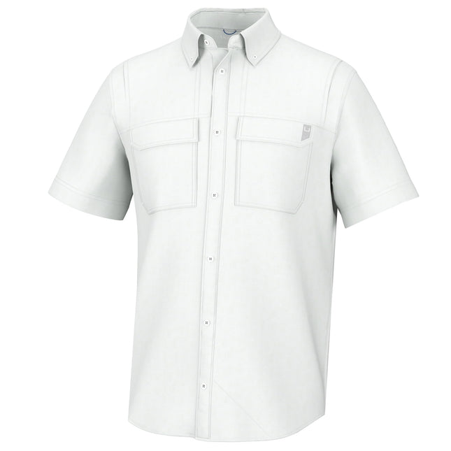 HUK Back Draft Solid Short Sleeve Button, Vented F
