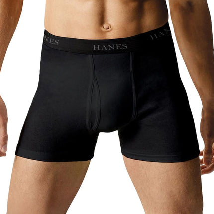 Caleçons boxeurs Hanes avec ceinture Comfort Flex (2349Z5), Noir intégral, TP