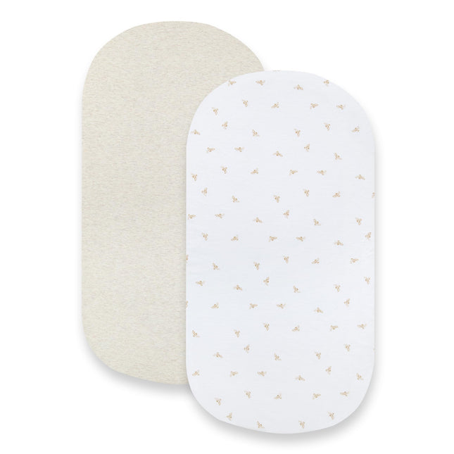 Bassinet Sheet, Infant Fitted BEESNUG Cover, 100% 