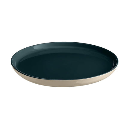 Emile Henry Everyday Collection Ceramic 11" Dinner Plate, Ocean & Cream