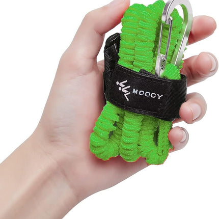 MOPHOEXII Kayak Paddle Leash Kayak Rod Leash Kayak Paddle Lanyard Stretchable Coiled Lanyard Leash Kayak Fishing Accessories for Kayak and Paddles Green 4 Pack