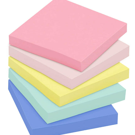 Post-it Notas Más Ecológicas, 3x3 pulgadas, 12 Blocs, las Notas Adhesivas Favoritas #1 de Estados Unidos, Colección Helsinki, Colores Pastel (Rosa, Azul, Menta, Amarillo), Remoción Limpia, Material 100% Reciclado (654-RP-A)