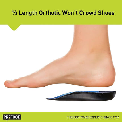 PROFOOT Plantar Fasciitis Orthotic Insoles for Men (Sizes 8-13) – Gel Shoe Inserts for Instant Heel Pain Relief and Arch Support – 2 Pairs of Heel Pads