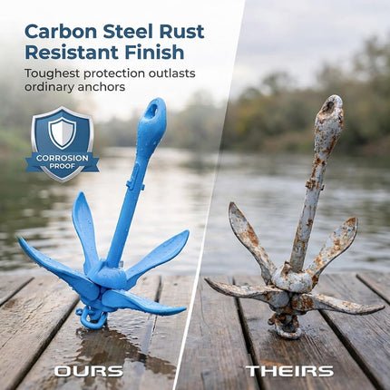 Best Marine and Outdoors Kayak Anchor, 1.6 Kg Anchor System Kit for Kayaks, Canoes, SUP Paddle Boards & Jet Skis, Fishing, Boating & Kayaking Accessories (Blue)