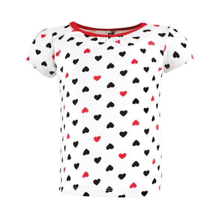 Hudson Baby Unisex Baby Short Sleeve T-shirts, Girl Mommy Red Black, 3T