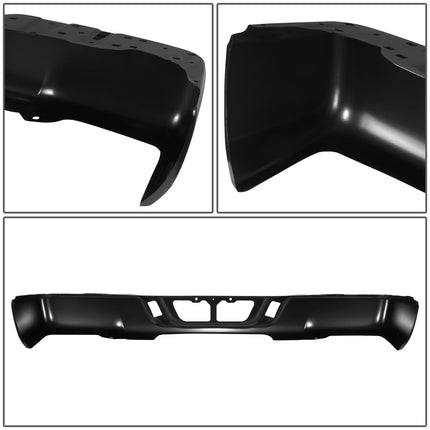 Barra facial del parachoques trasero DNA MOTORING compatible con Toyota Tundra 07-13, sin orificios para sensor de estacionamiento, negra, BUMP-R-TUN07-FB-01-BK