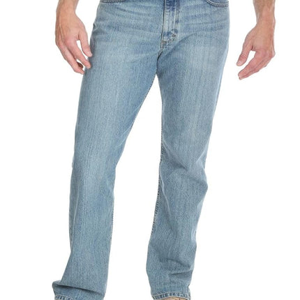 Wrangler Authentics Men's Regular Fit Comfort Flex Waist Jean, Chalk Blue, 38W / 34L