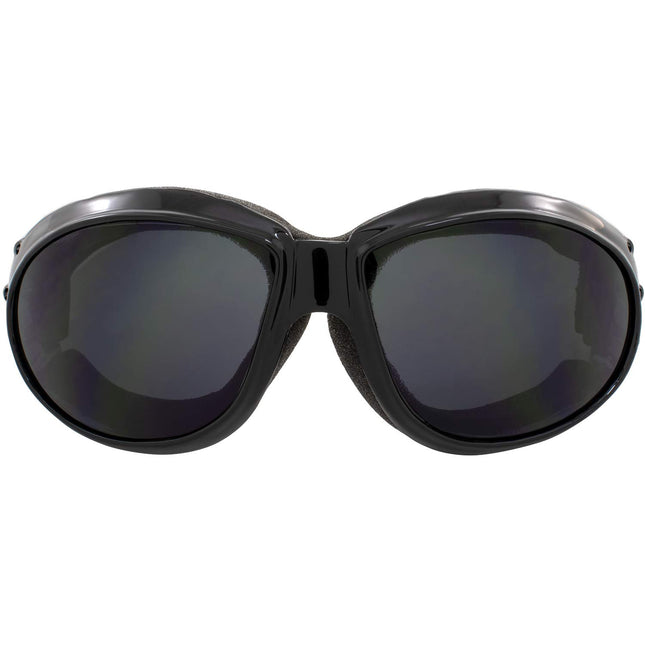 Global Vision Eliminator Dirt Bike Padded Motorcycle Riding Goggles for Men and Women (Black Frame/Smoke Lens) (Black Frame/Dark Smoke Lens)