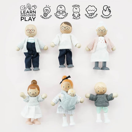 Le Toy Van My Family Set of 4 Budkin Figures, 4 inches (P053)