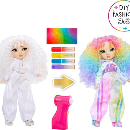 Rainbow High Air Brush & Create - DIY Fashion Doll with Airbrush Marker Kit, Washable Rainbow Markers, Long Hair, Green Eyes, Colour, Create, Play, Rinse and Repeat, Creative Toy for Kids Ages 4-12+