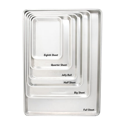 Nordic Ware Bandeja de horno de aluminio natural comercial, tamaño cuarto, paquete de 2