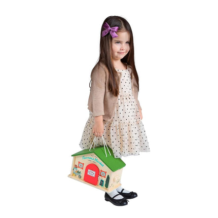 Manhattan Toy Farmer s Market Day 12-Piece Portable Wooden Toy Figure Pretend Shopping Playset
