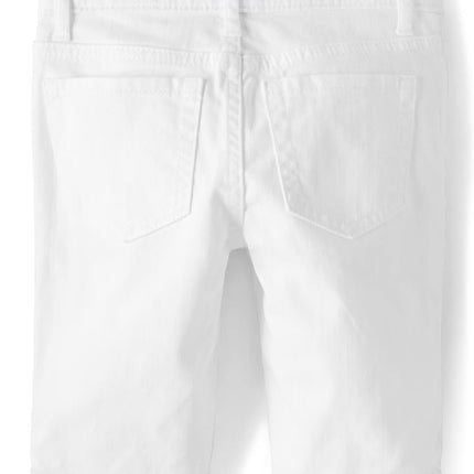 The Children's Place Short en jean pour filles, blanc, 6