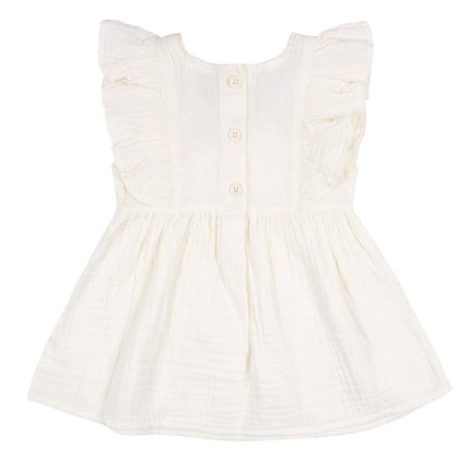 Gerber baby-girls 2 Piece Dress and Diaper Cover Set, Ivory, 4T