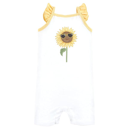 Barboteuses unisexe en coton Hudson Baby, tournesol, 0-3 mois