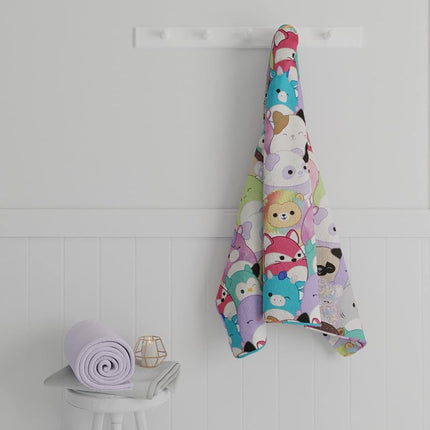 Squishmallows Kids Bath/Pool/Beach Soft Cotton Terry Hooded Towel Wrap, 24 in x 50 in, by Franco