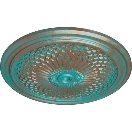 Ekena Millwork CM22TNCGS Ceiling Medallion, Copper Green Patina
