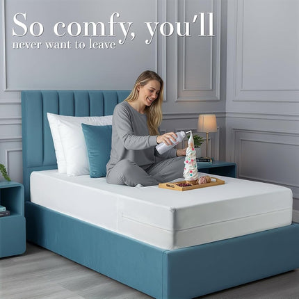 Utopia Bedding Zippered Mattress Encasement Twin - 100% Waterproof and Bed Bug Proof Mattress Protector - Absorbent, Six-Sided Mattress Cover
