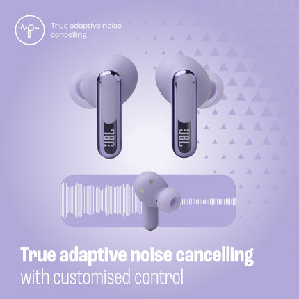 JBL Live Beam 3 - True Wireless Noise Cancelling Closed-Stick Earphones, 48 Hours Total Playback, Wireless Charging, 6 Microphones for Perfect Calls, Multi-Point Connection, IP55 Waterproof and