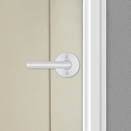 Kwikset Milan Interior Passage Door Handle, Lever for Closet and Hallway Doors, Reversible Non-Locking Handle Lever, Polished Chrome
