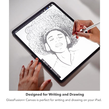 ZAGG InvisibleShield GlassFusion+ Canvas- Made for Apple iPad Pro 11" (4th/3rd/2nd/1st Gen) & iPad Air (5th/4th Gen) - simulates writing or drawing on paper