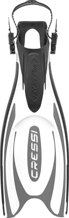 Cressi Frog Plus Open Heel Scuba Dive Fins (Made in Italy), Black/white, S/M-6.5/7.5