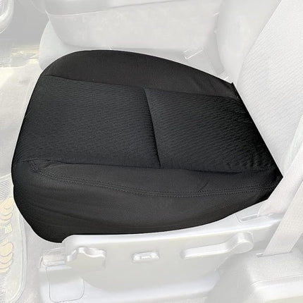 HECASA Bottom Seat Cover Driver Side Compatible with 2007-2014 Chevy Silverado 1500 2500HD 3500HD Front Black Driver Cloth Seat Cover Only