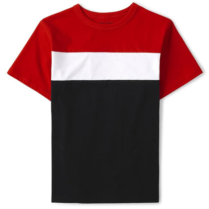 T-shirt à manches courtes color block pour garçons The Children's Place, Color Block Flèche Cupidon, Très petit