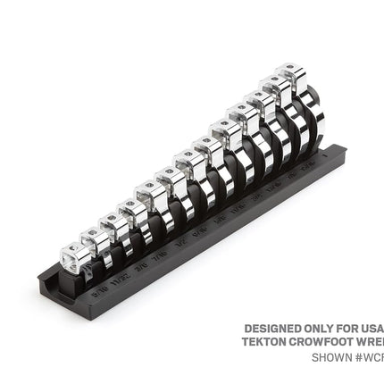 TEKTON Organisateur de clés à douille patte d'oie 13 outils, carré 3/8", Noir (5/16-1 po) | ORG26113 | Fabriqué aux États-Unis