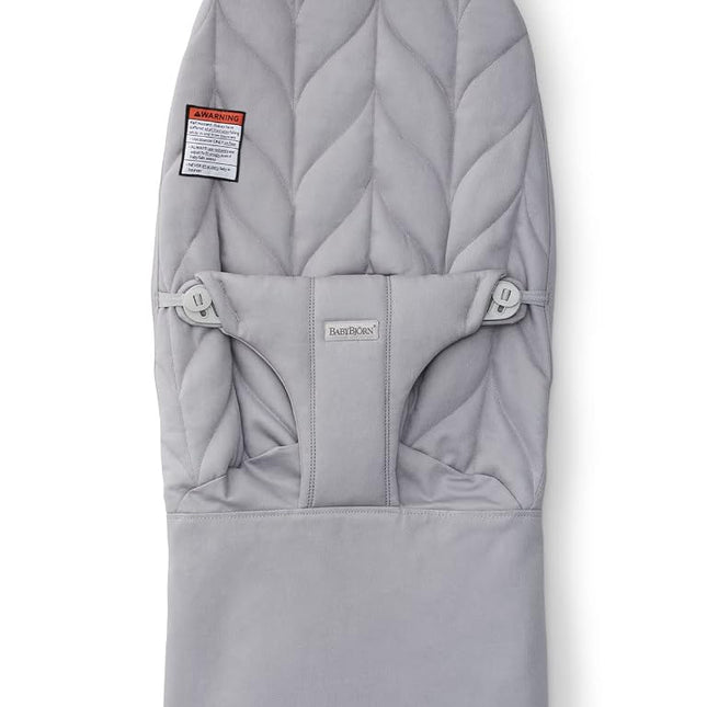 BabyBj�rn Fabric Seat for Bouncer, Cotton, Petal Quilt, Light Gray