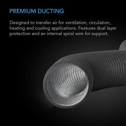 AC Infinity Flexible 8-Inch Aluminum Ducting, Heavy-Duty Four-Layer