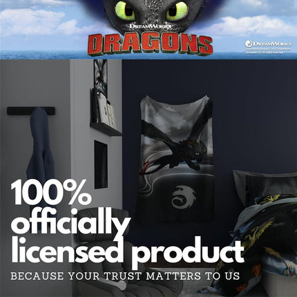 Franco How to Train Your Dragon Toothless Kids Bedding Super Soft Plush Cozy Throw, 46 in x 60 in, (Officially Licensed Product)