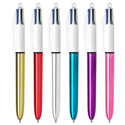 BIC 4 Colours Shine Retractable Ballpoint Pens, Me