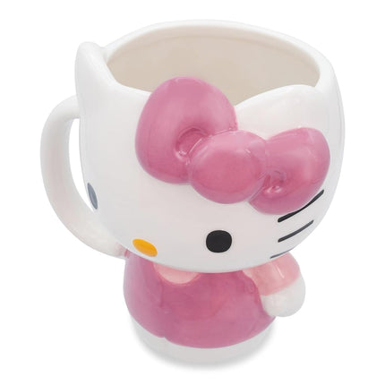 Sanrio Hello Kitty 3D Sculpted Ceramic Mug | BPA-Free Coffee Cup For Espresso, Caffeine, Cocoa