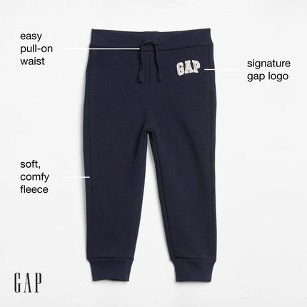 GAP Baby Boys' Logo Pull-on Jogger Sweatpants, Light Heather Grey, 6-12 Months
