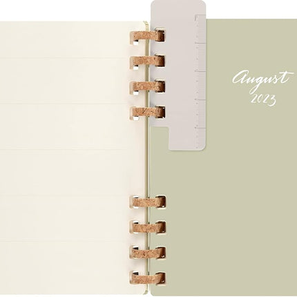 Moleskine Akademischer Monatsplaner 2023 -2024, 12-Monats-Wochen-und Monatsplanner, Universitätskalender mit Festem Einband, Größe: XL 20 x 25 cm, Crush Kiwi