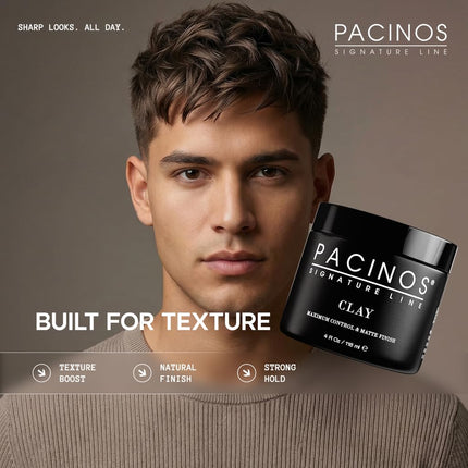 Pacinos Signature Line Hair Paste with Clay - Long Lasting Styling Wax with Firm Hold for All Hair Types 100g (Pack of 1)