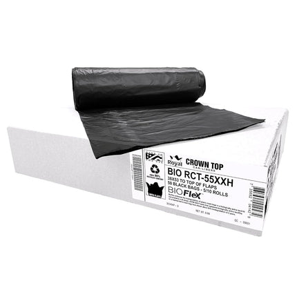 Aluf Plastics 44 Gallon Black Trash Bags (50 Count