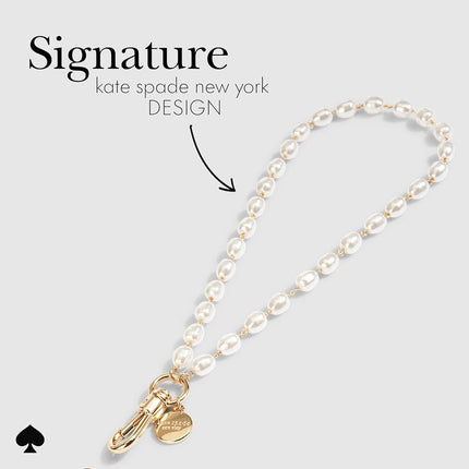 kate spade new york Phone Charm Wrist Strap - Detachable Cell Phone Lanyard - Sea Pearl