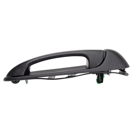 TRQ Rear Left Exterior Door Handle Black Drivers Side Compatible with 2005-2010 Dodge Dakota 2002-2008 Ram 1500 2003-2009 Ram 2500 Ram 3500 2006-2009 Mitsubishi Raider 2011 Ram CH1520109