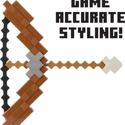 Mattel Minecraft Toys, Ultimate Bow & Arrow Set with Sounds, Kid-Sized Accessory for Pretend Play & Costumes Inspired by The Video Game