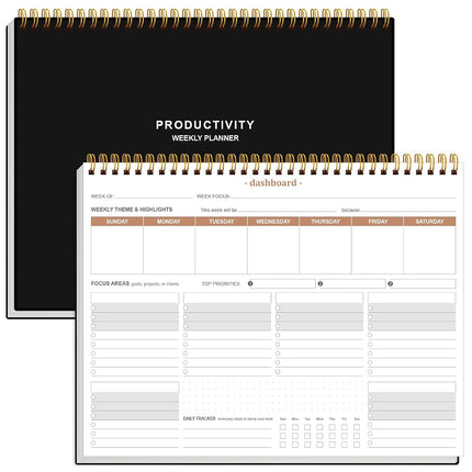 Weekly Productivity Planner - 8.5" x 11" Dashboard