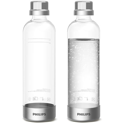 PHILIPS Carbonating Bottles, 1L Twin Pack Reusable