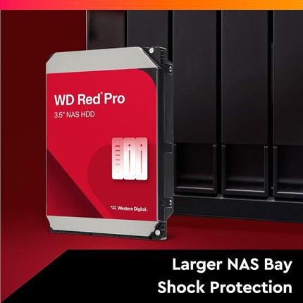 WD Red Pro 22TB NAS 3.5" Internal Hard Drive - 7200 RPM Class, SATA 6 Gb/s, CMR Recording Technology, 512MB Cache