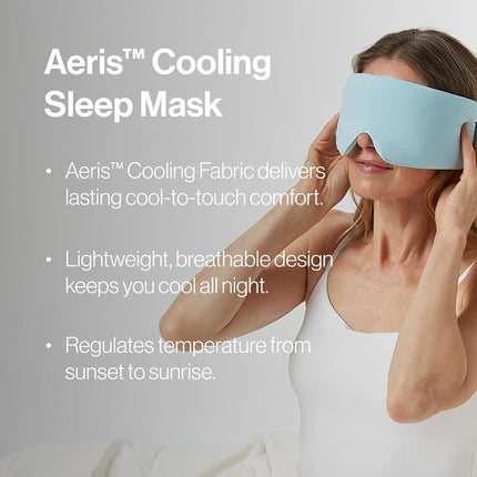 Dore & Rose Aeris™ Cooling Sleep Mask for Hot Sleepers, Blocks Light, Reduces Puffiness, Adjustable Eye Mask for Travel, Men and Women, Ultra-Soft and Lightweight