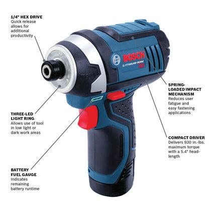 Bosch PS41N 12V Max Impact Driver (Bare Tool)